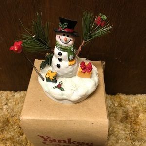 Adorable Snowman/Christmas Yankee Candle Topper